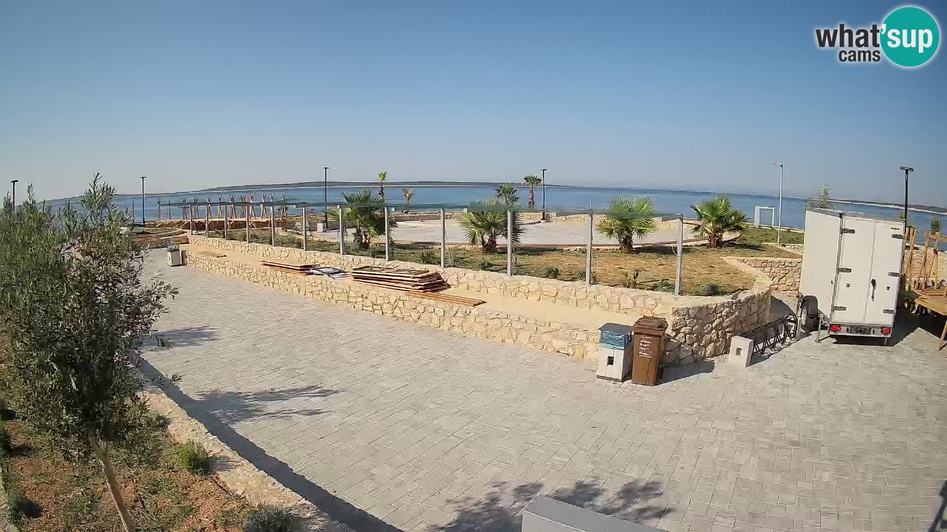 Web kamera Mandre – Ljetna pozornica Velika điga | Otok Pag