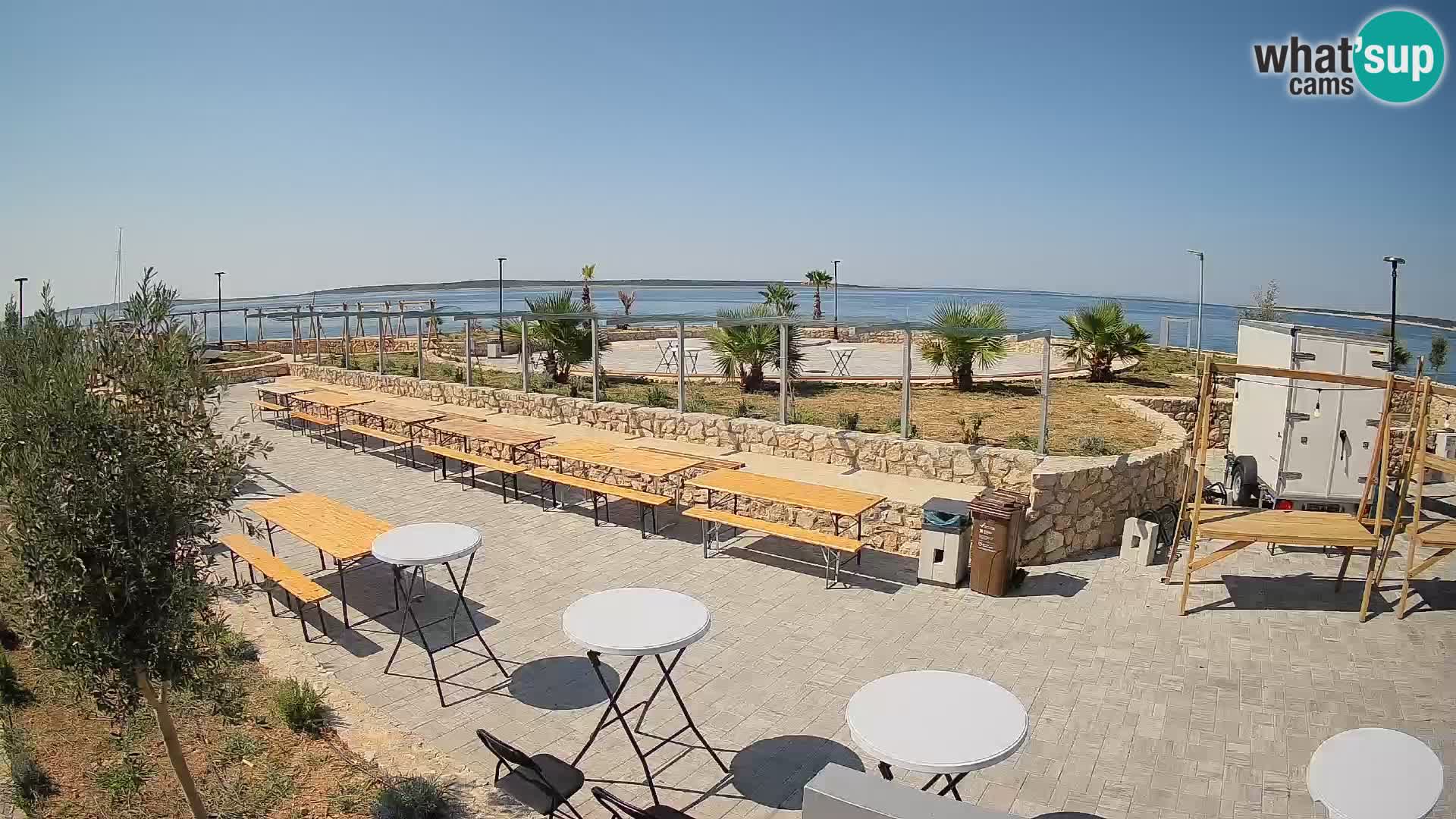 Web kamera Mandre – Ljetna pozornica Velika điga | Otok Pag
