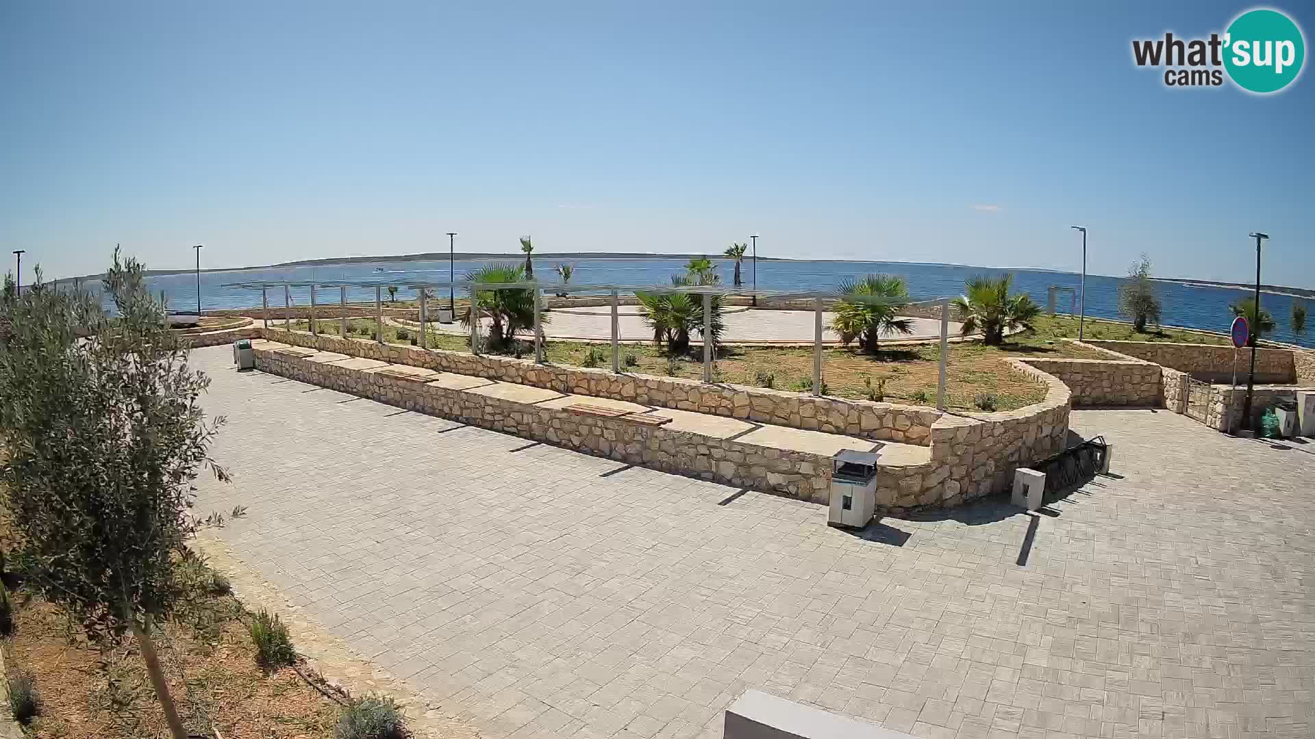 Web kamera Mandre – Ljetna pozornica Velika điga | Otok Pag