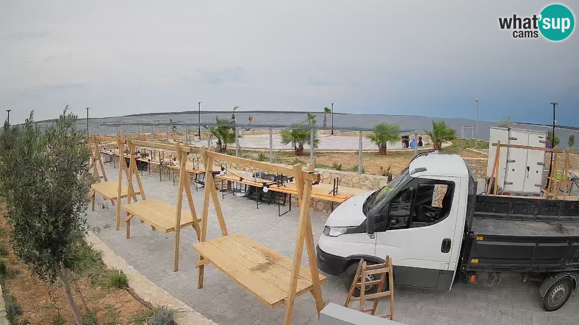 Spletna kamera Mandre – Poletni oder Velika điga | Otok Pag
