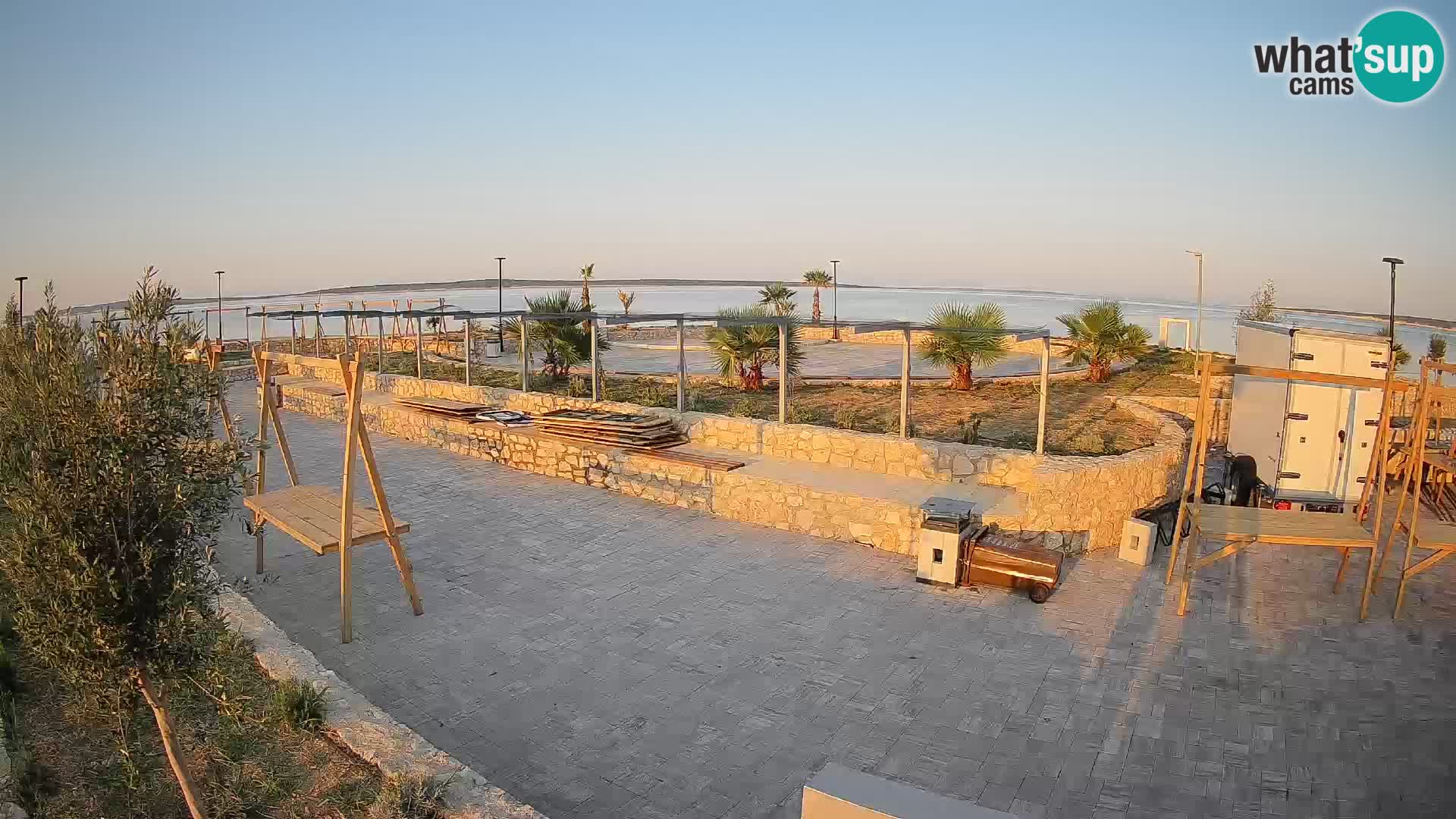 Spletna kamera Mandre – Poletni oder Velika điga | Otok Pag