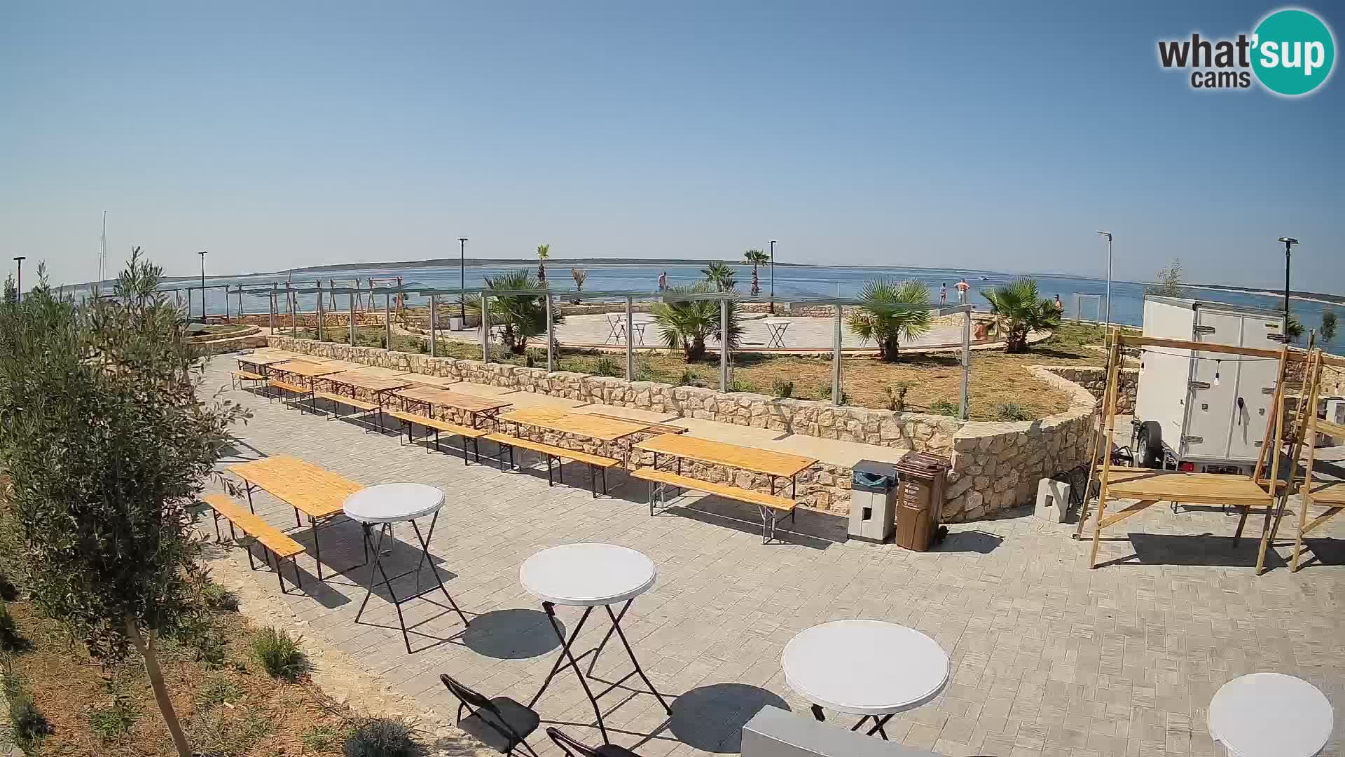 Spletna kamera Mandre – Poletni oder Velika điga | Otok Pag