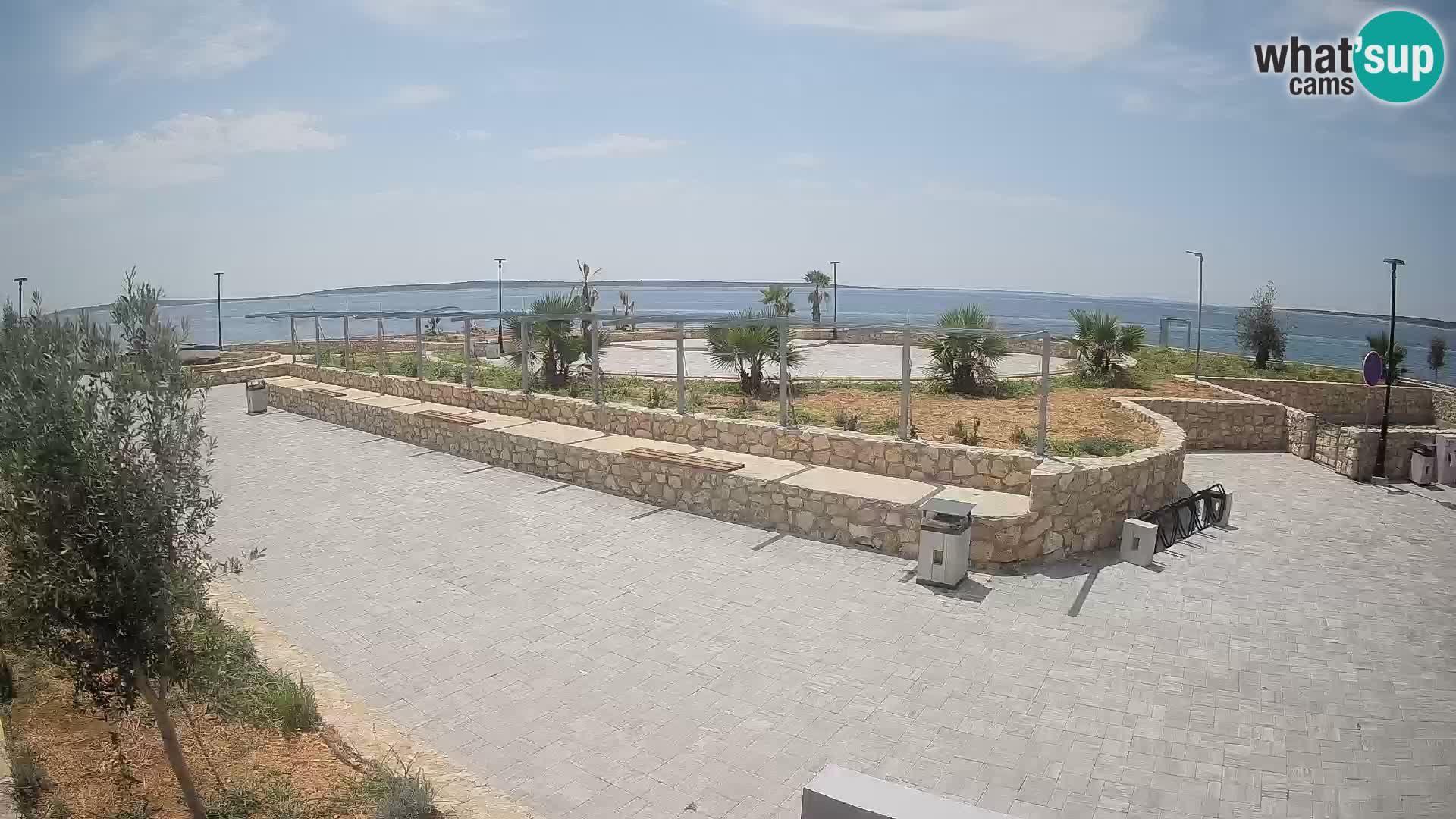 Web kamera Mandre – Ljetna pozornica Velika điga | Otok Pag