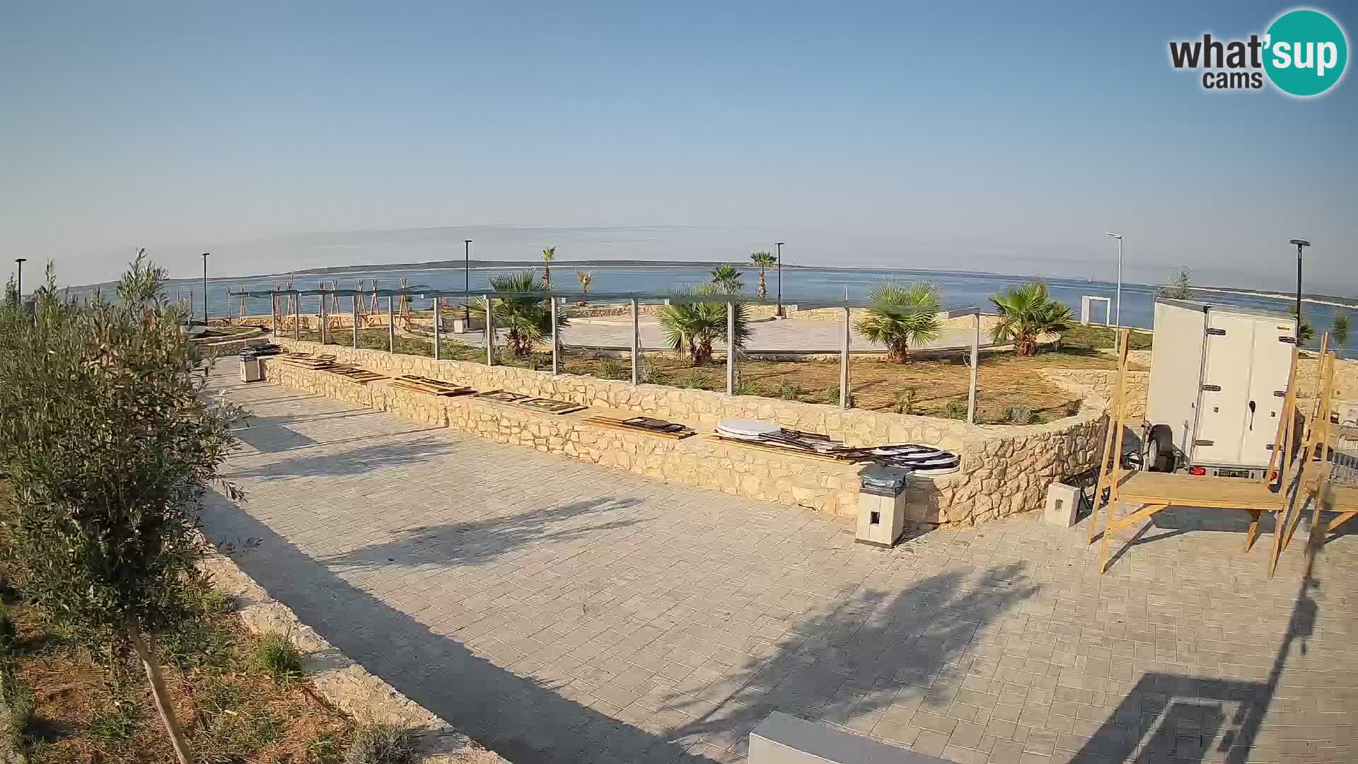 Spletna kamera Mandre – Poletni oder Velika điga | Otok Pag