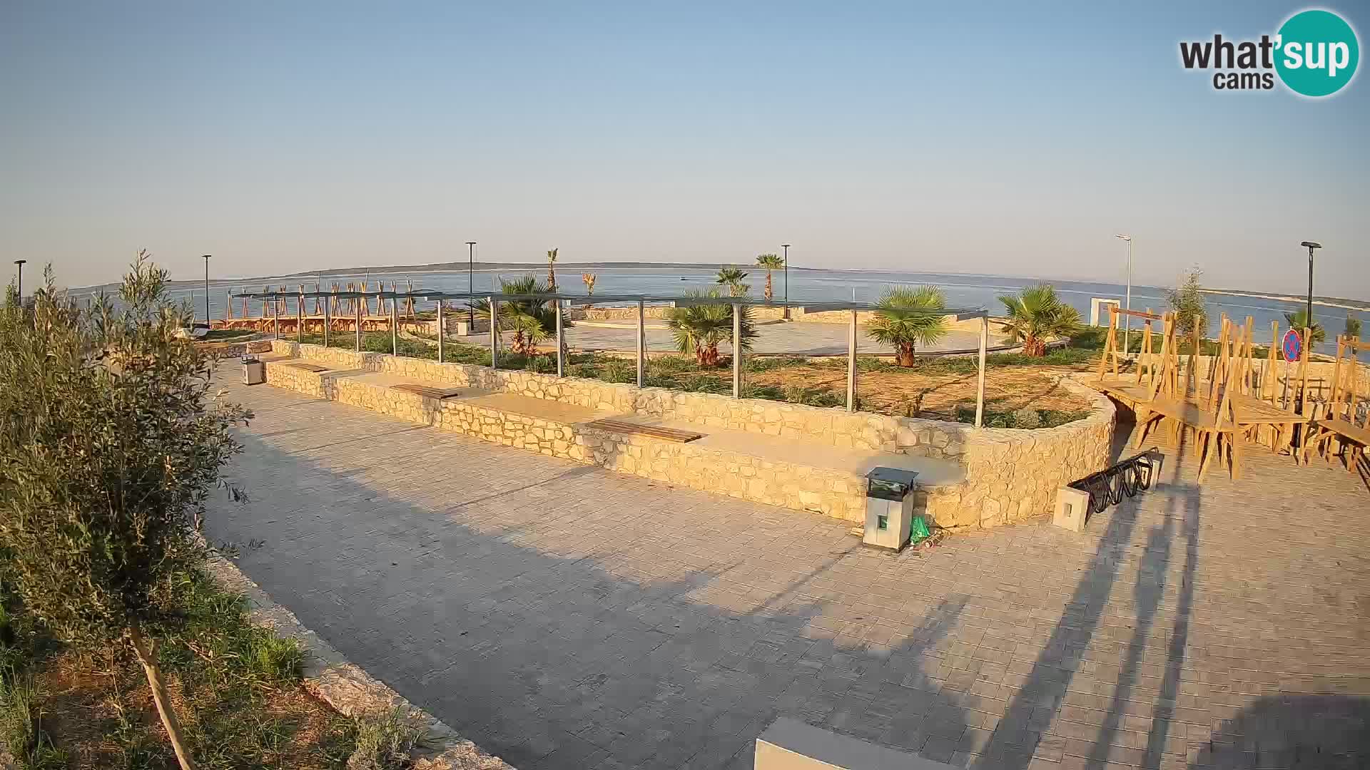 Spletna kamera Mandre – Poletni oder Velika điga | Otok Pag