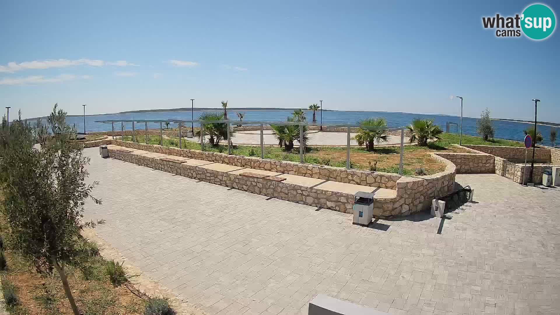 Web kamera Mandre – Ljetna pozornica Velika điga | Otok Pag