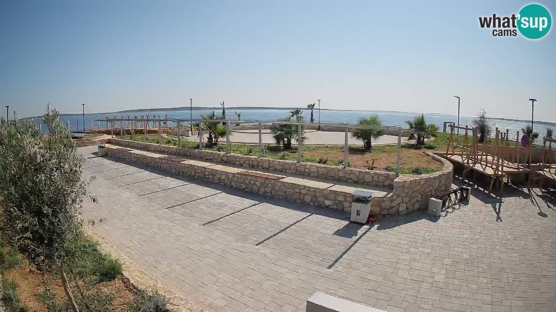 Web kamera Mandre – Ljetna pozornica Velika điga | Otok Pag
