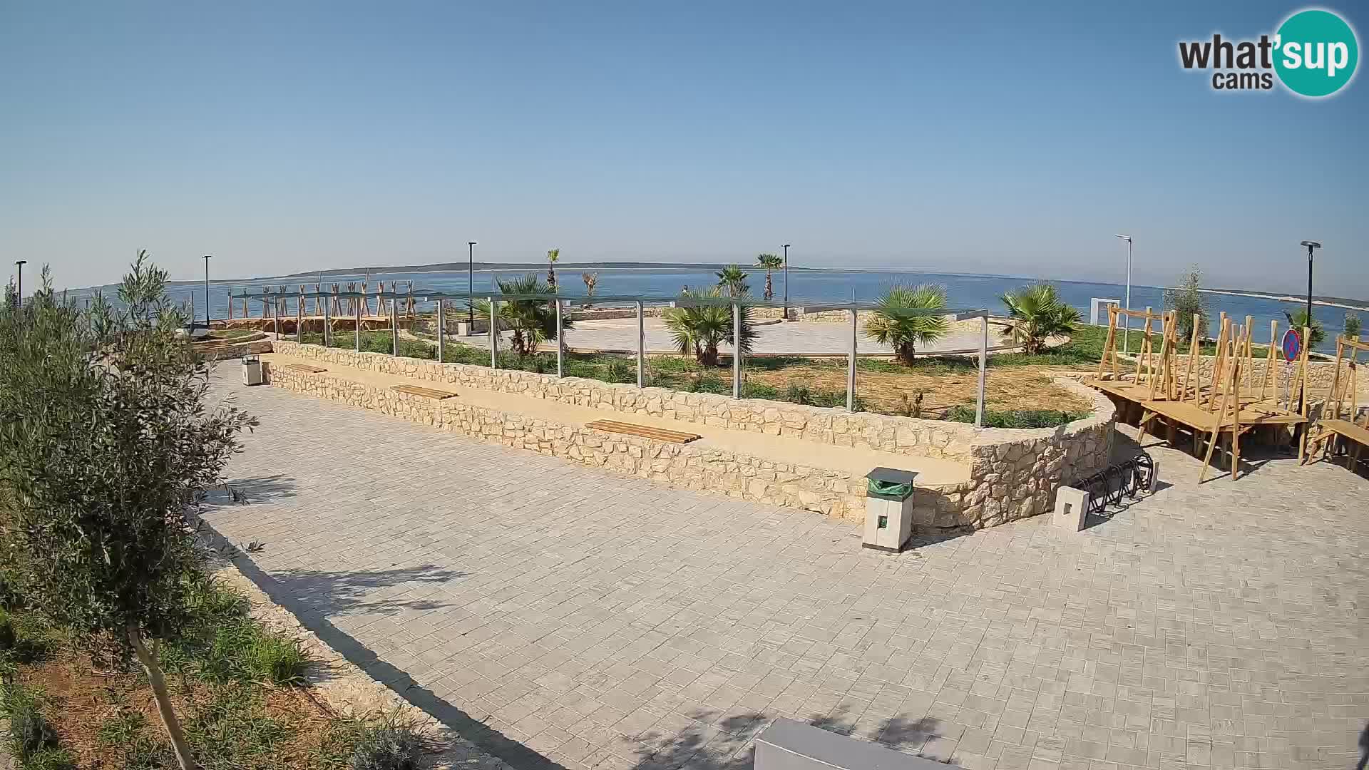 Spletna kamera Mandre – Poletni oder Velika điga | Otok Pag