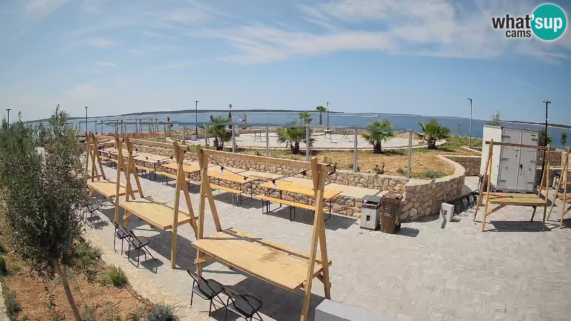 Spletna kamera Mandre – Poletni oder Velika điga | Otok Pag