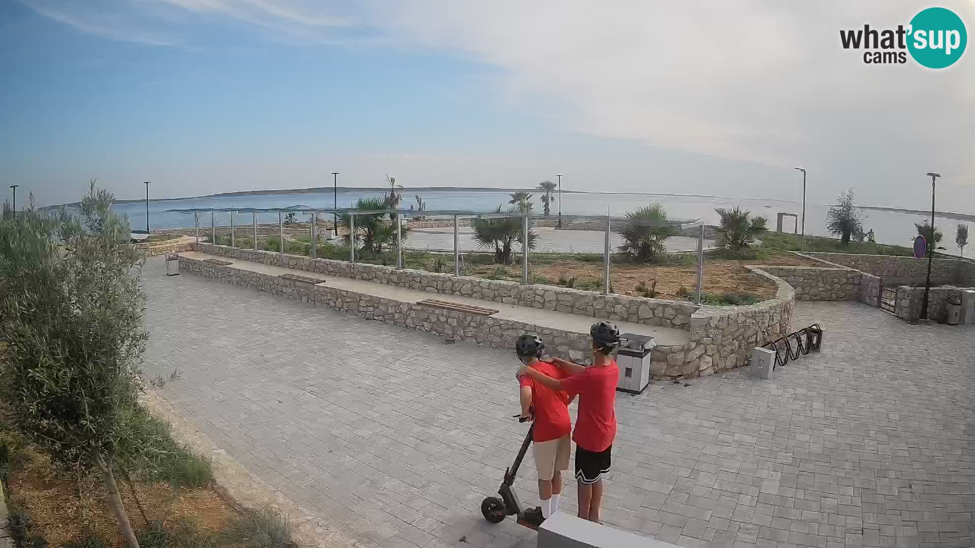 Spletna kamera Mandre – Poletni oder Velika điga | Otok Pag