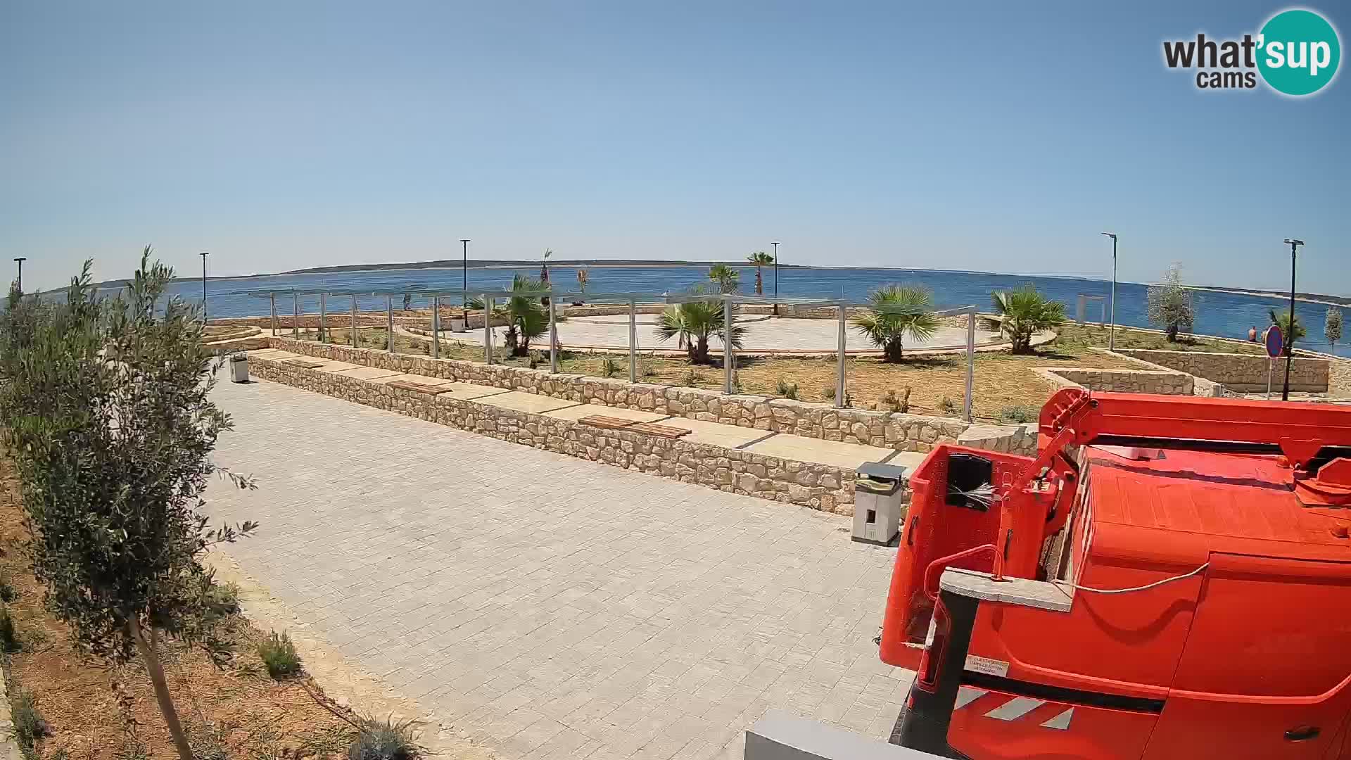 Spletna kamera Mandre – Poletni oder Velika điga | Otok Pag