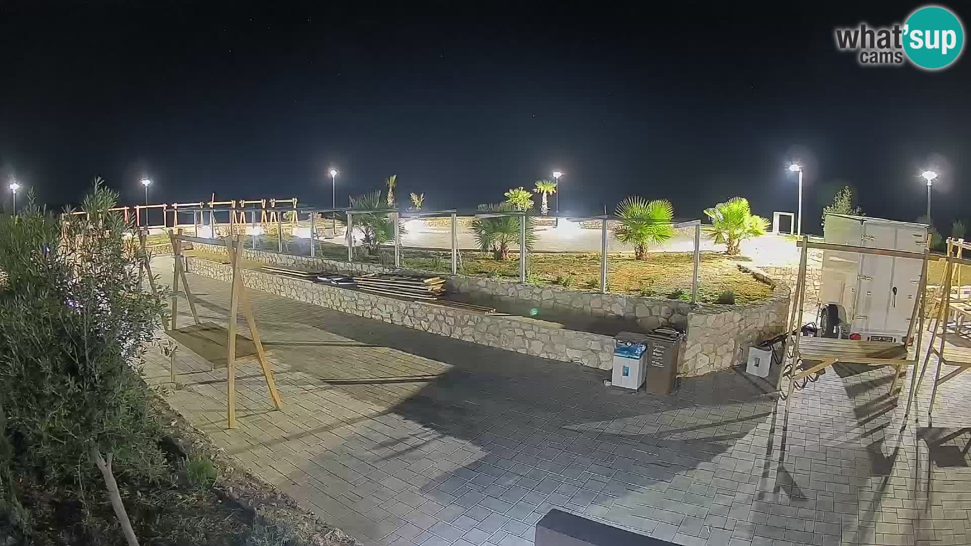 Spletna kamera Mandre – Poletni oder Velika điga | Otok Pag