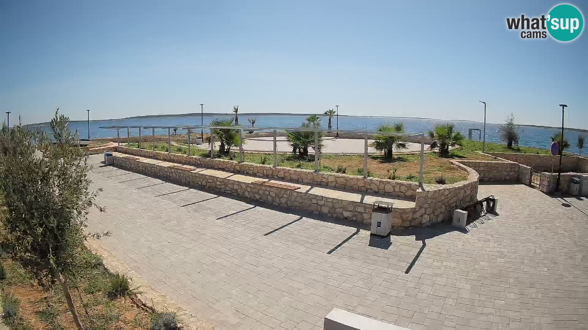 Spletna kamera Mandre – Poletni oder Velika điga | Otok Pag