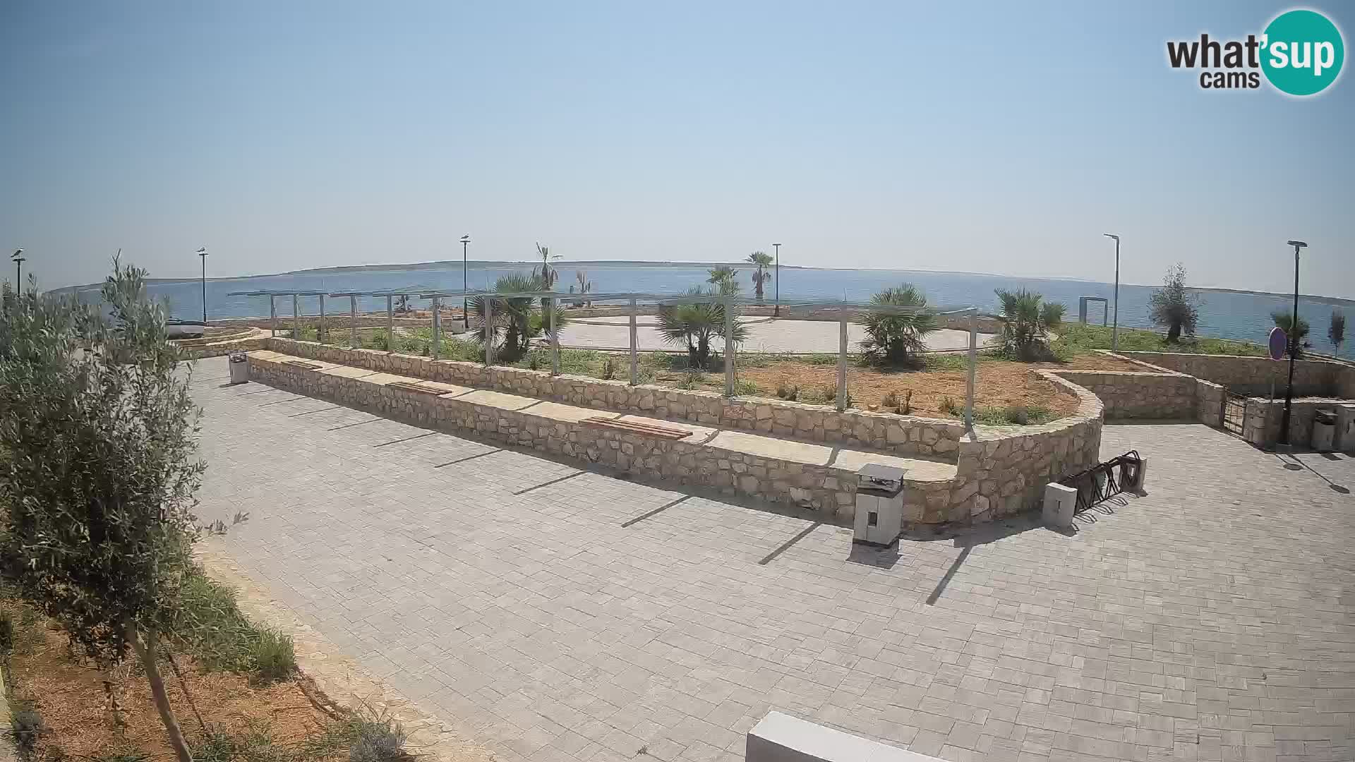 Spletna kamera Mandre – Poletni oder Velika điga | Otok Pag