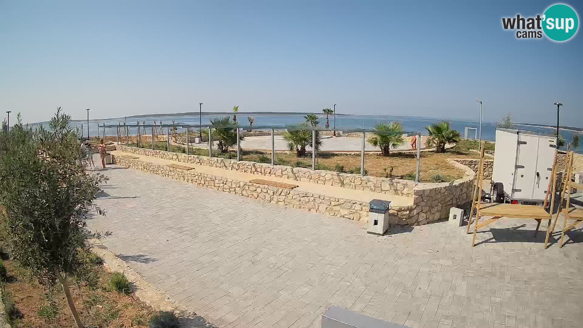 Spletna kamera Mandre – Poletni oder Velika điga | Otok Pag