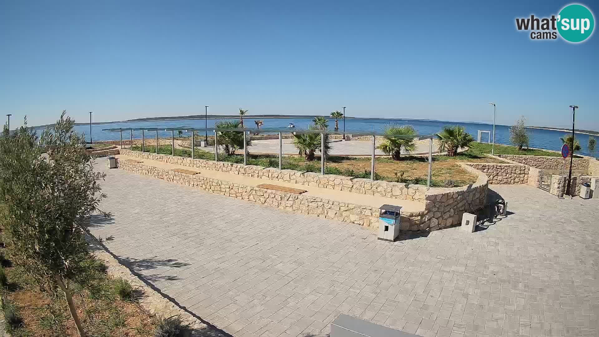 Web kamera Mandre – Ljetna pozornica Velika điga | Otok Pag
