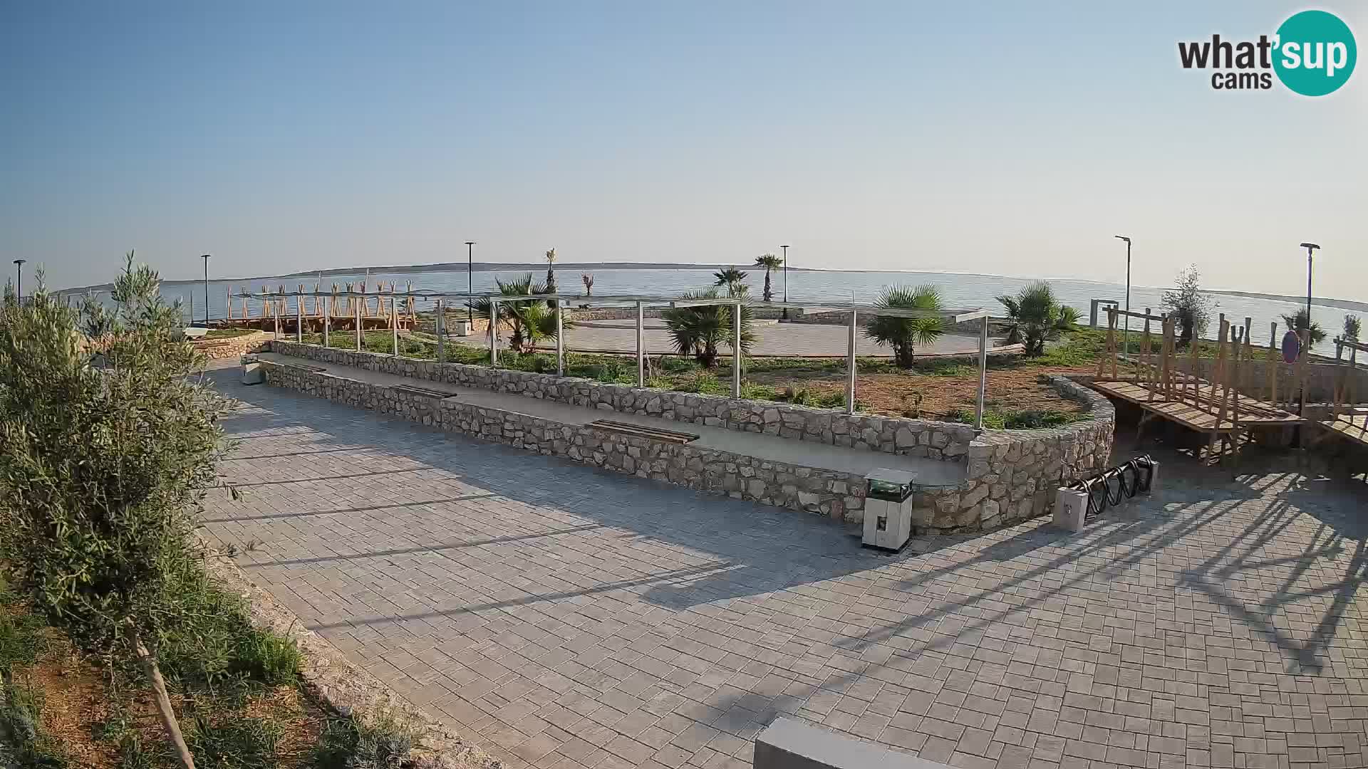 Spletna kamera Mandre – Poletni oder Velika điga | Otok Pag