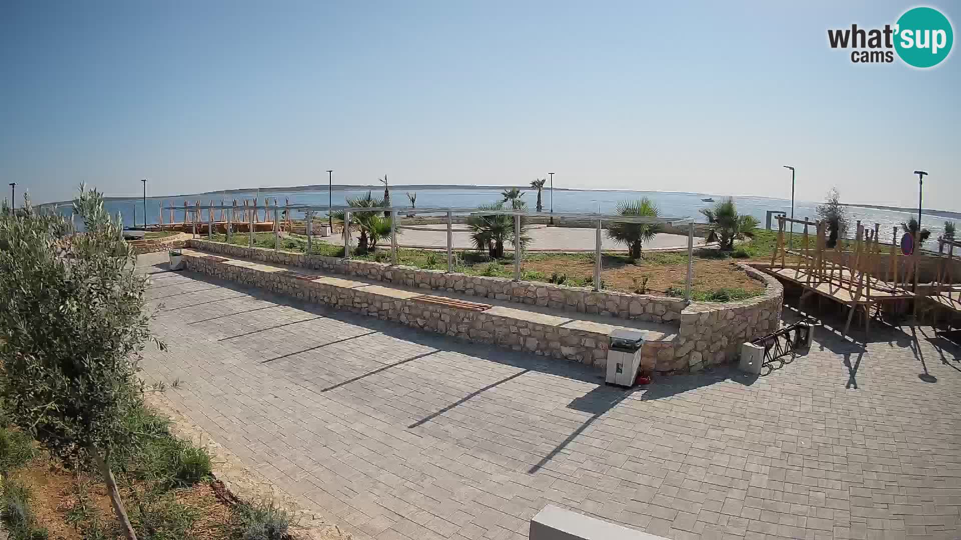 Spletna kamera Mandre – Poletni oder Velika điga | Otok Pag