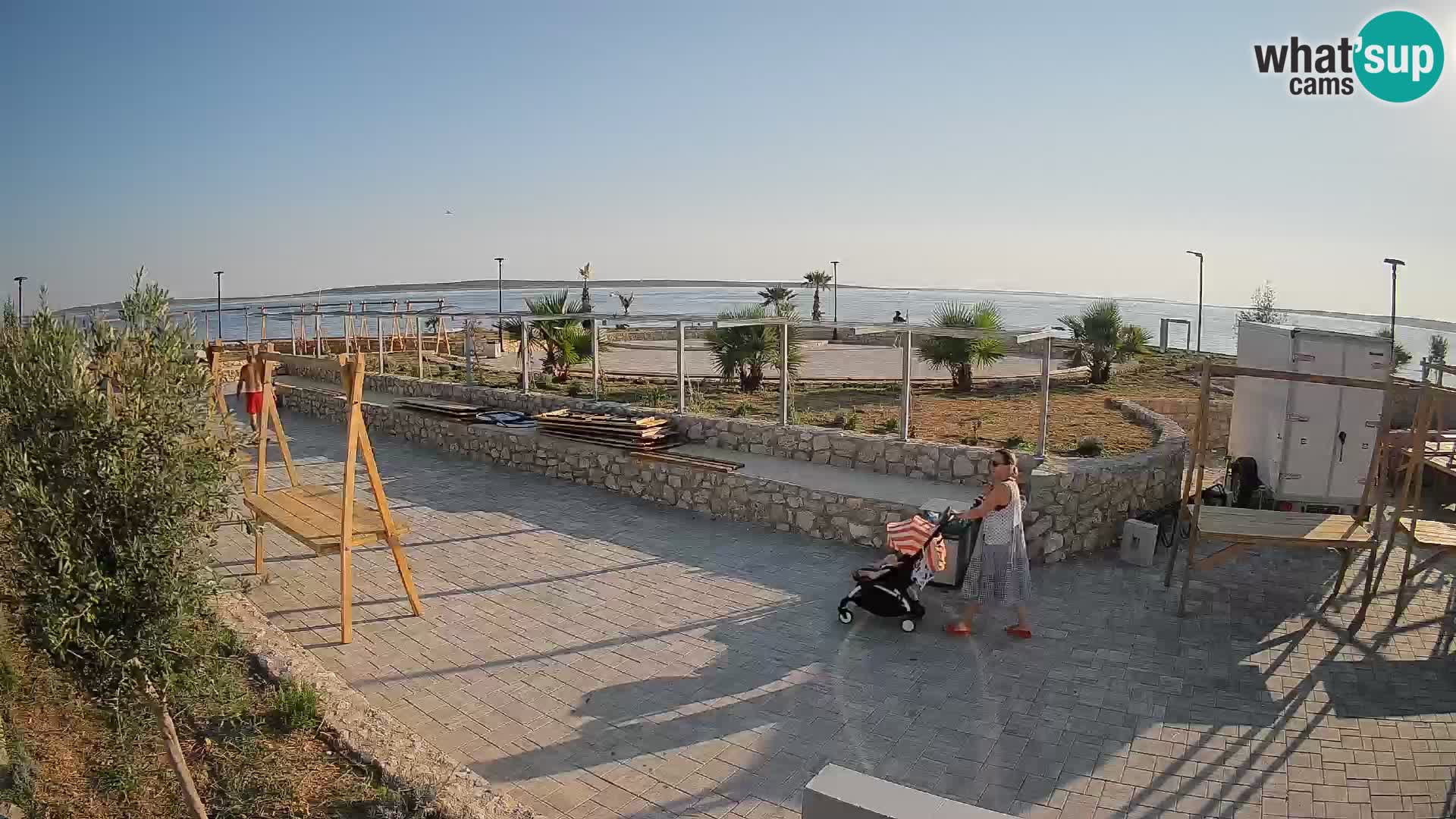 Web kamera Mandre – Ljetna pozornica Velika điga | Otok Pag