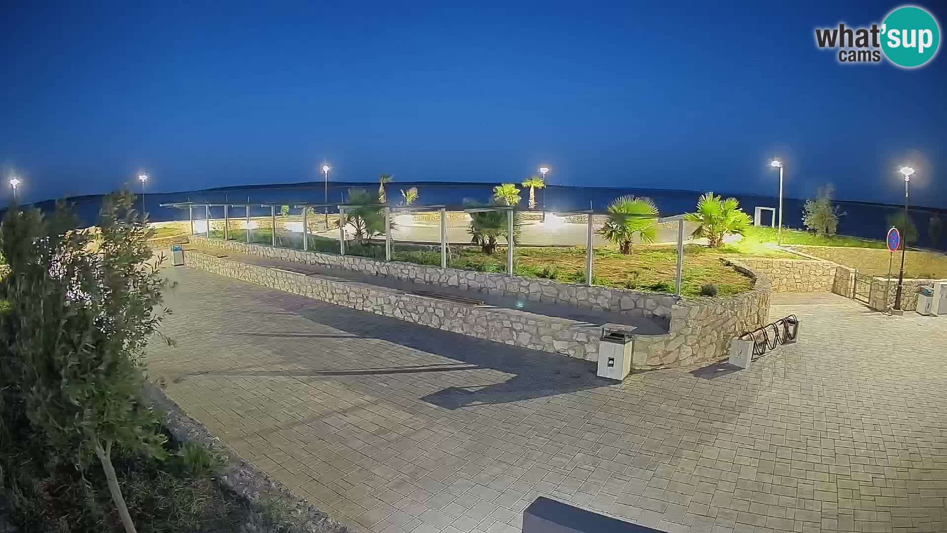 Web kamera Mandre – Ljetna pozornica Velika điga | Otok Pag