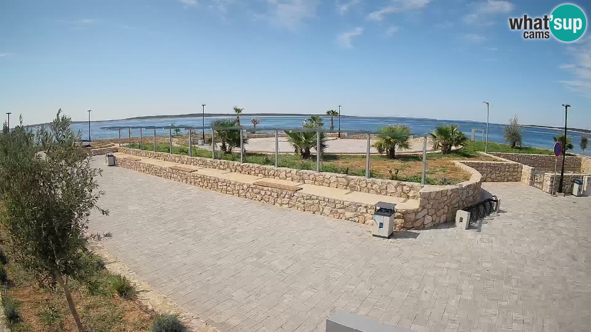 Spletna kamera Mandre – Poletni oder Velika điga | Otok Pag
