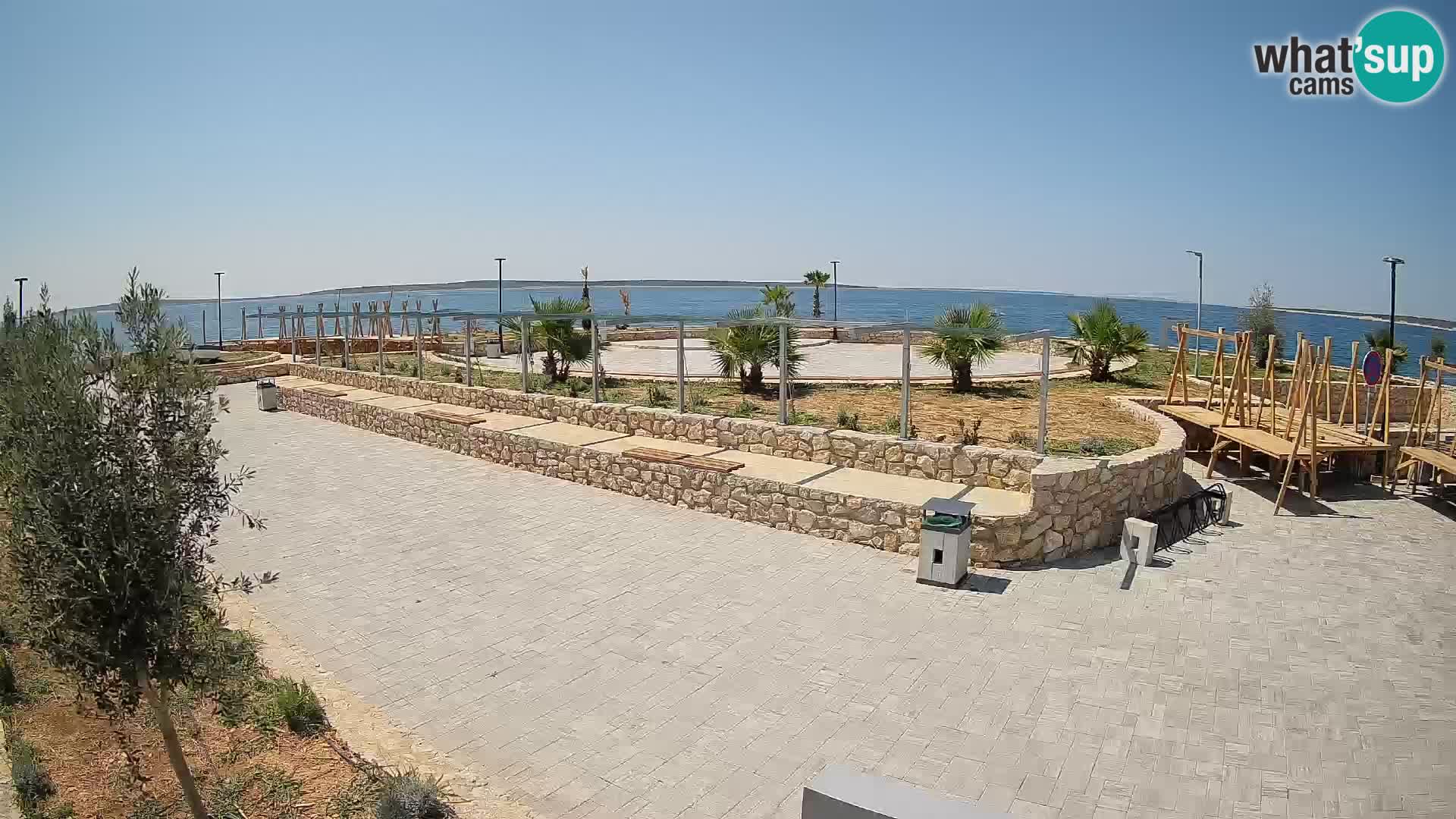 Spletna kamera Mandre – Poletni oder Velika điga | Otok Pag