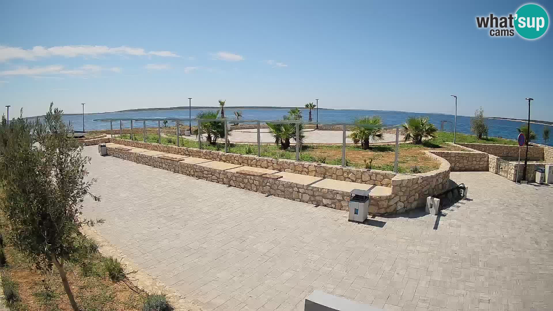 Spletna kamera Mandre – Poletni oder Velika điga | Otok Pag