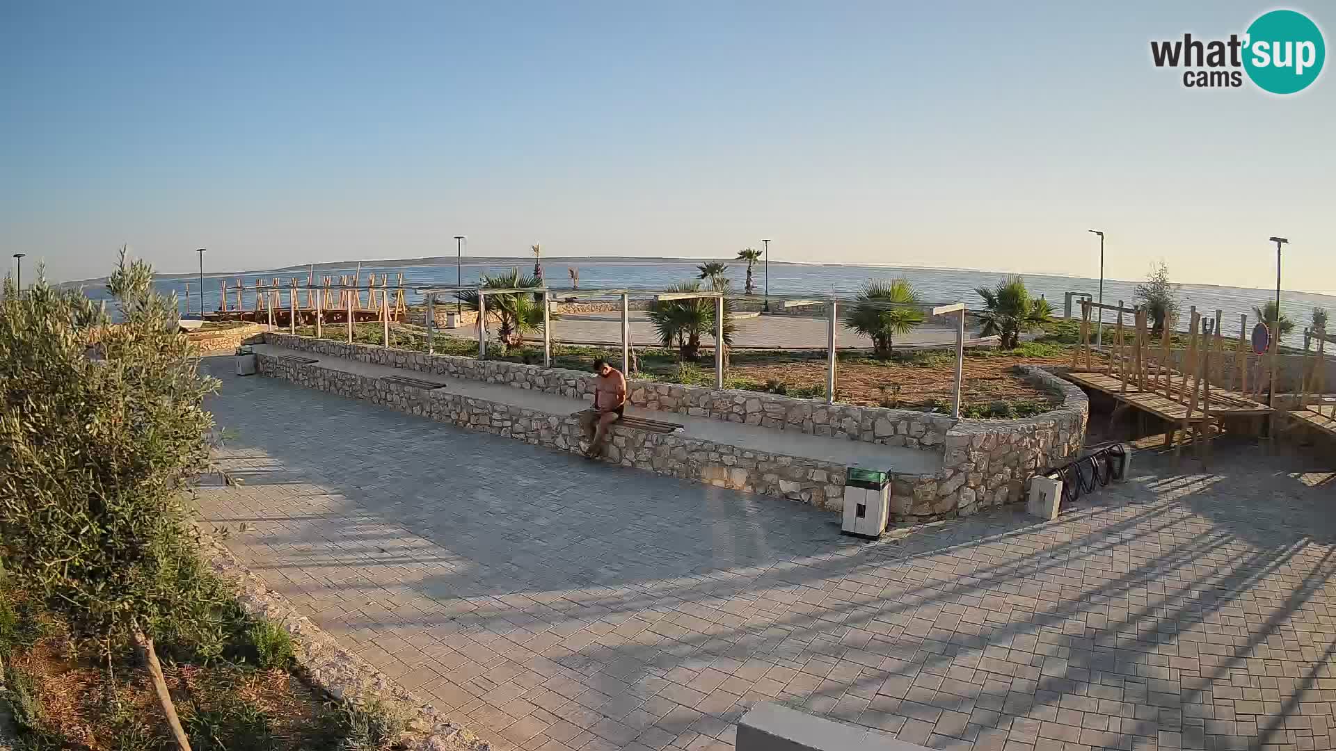 Spletna kamera Mandre – Poletni oder Velika điga | Otok Pag