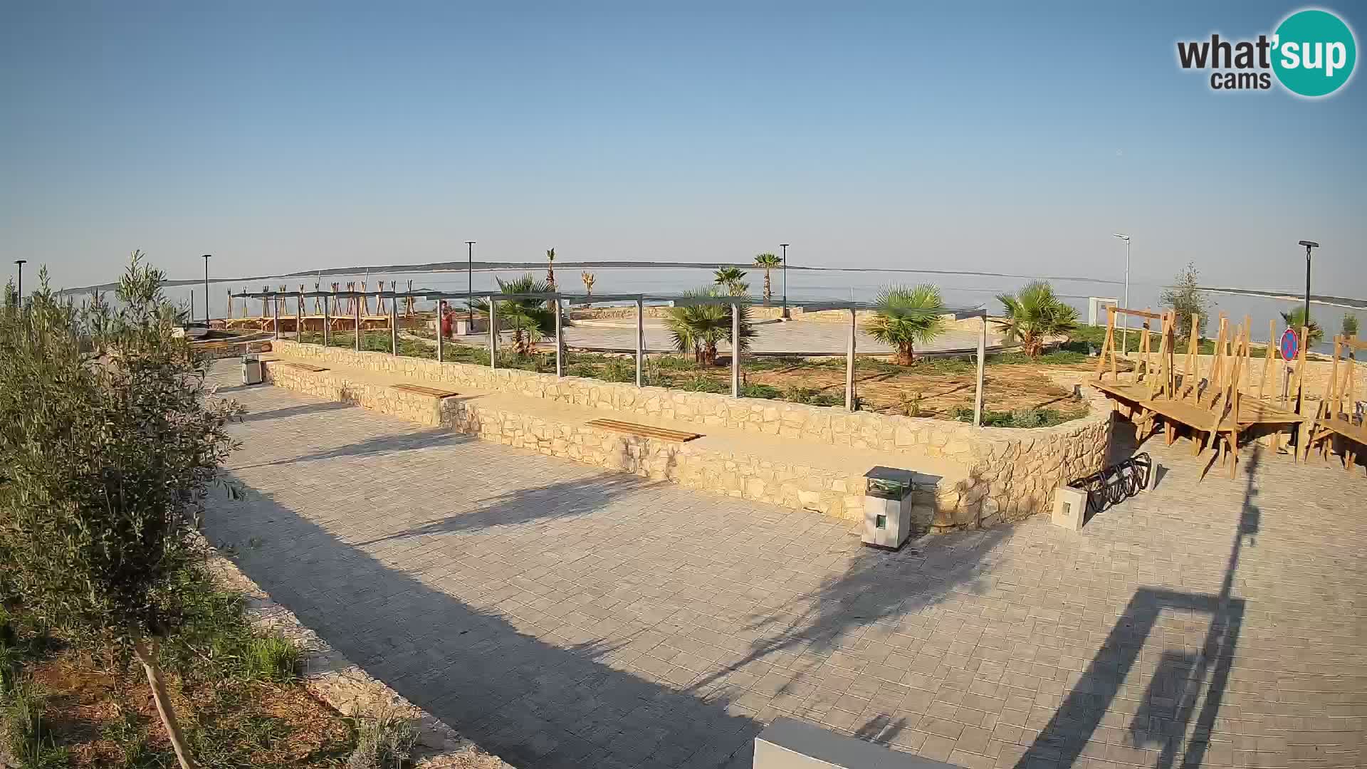 Spletna kamera Mandre – Poletni oder Velika điga | Otok Pag
