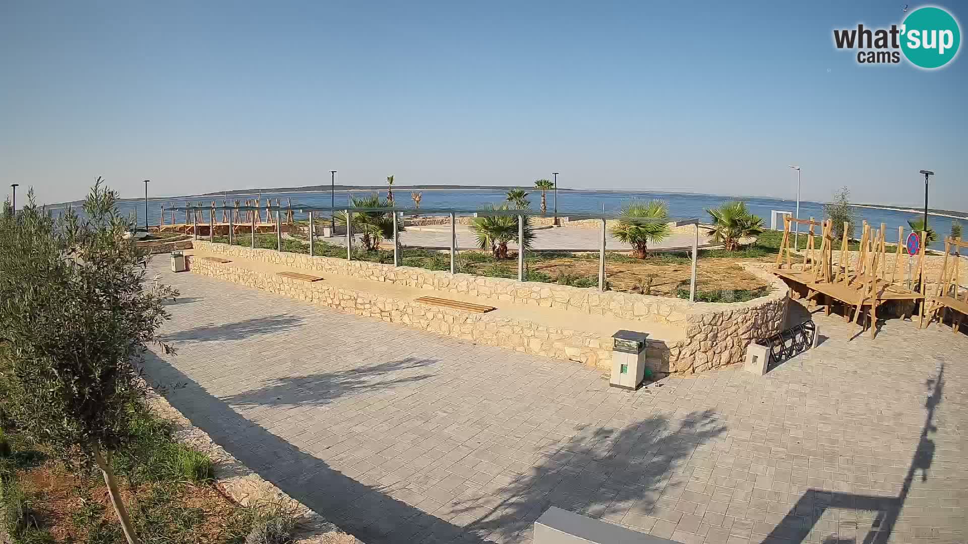 Spletna kamera Mandre – Poletni oder Velika điga | Otok Pag