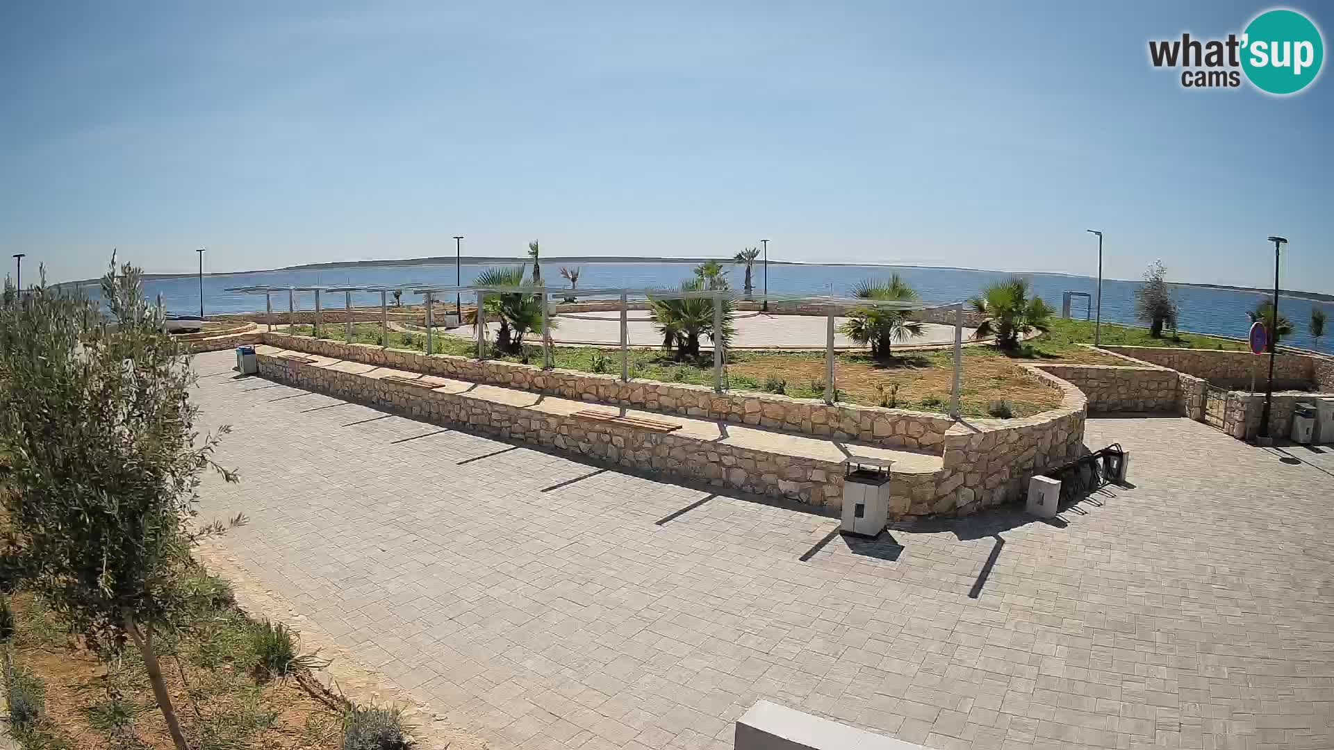 Spletna kamera Mandre – Poletni oder Velika điga | Otok Pag