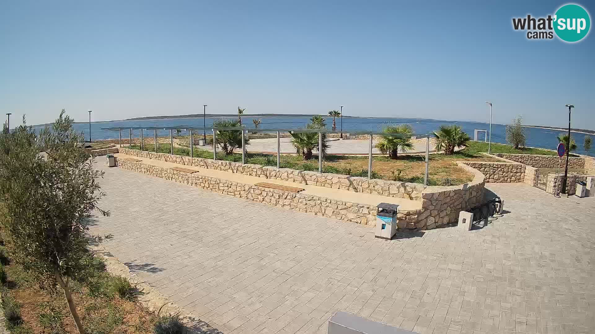 Web kamera Mandre – Ljetna pozornica Velika điga | Otok Pag