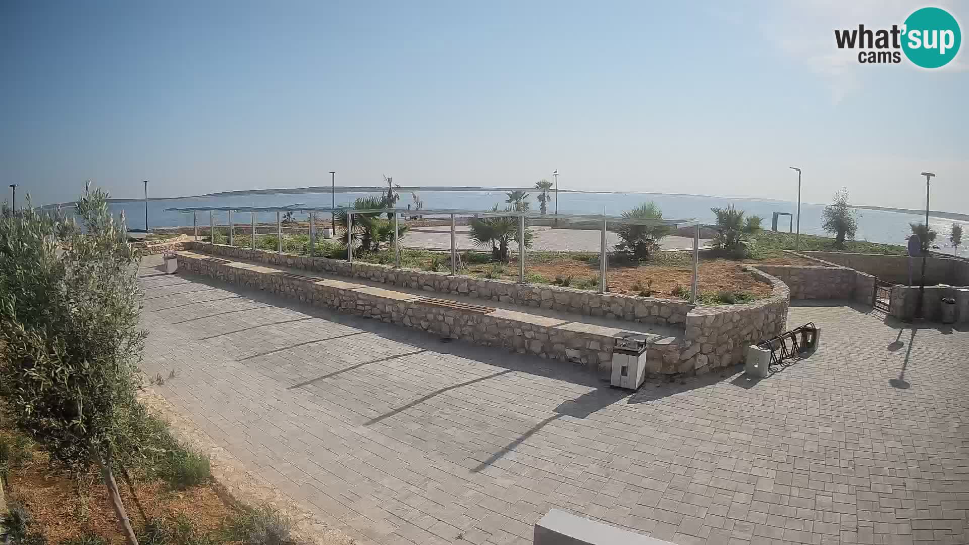 Spletna kamera Mandre – Poletni oder Velika điga | Otok Pag