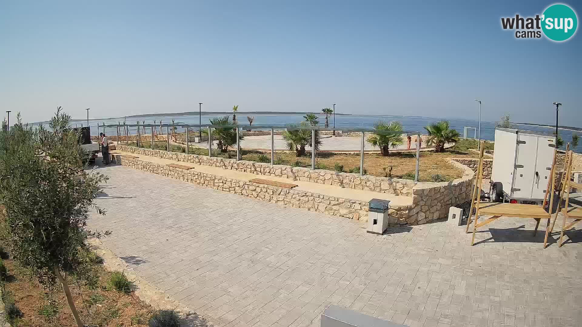 Web kamera Mandre – Ljetna pozornica Velika điga | Otok Pag