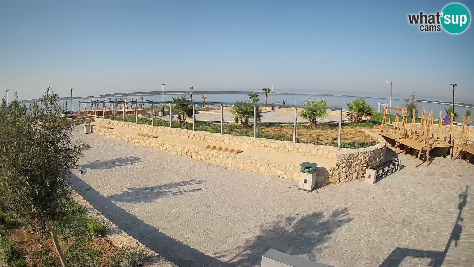 Web kamera Mandre – Ljetna pozornica Velika điga | Otok Pag