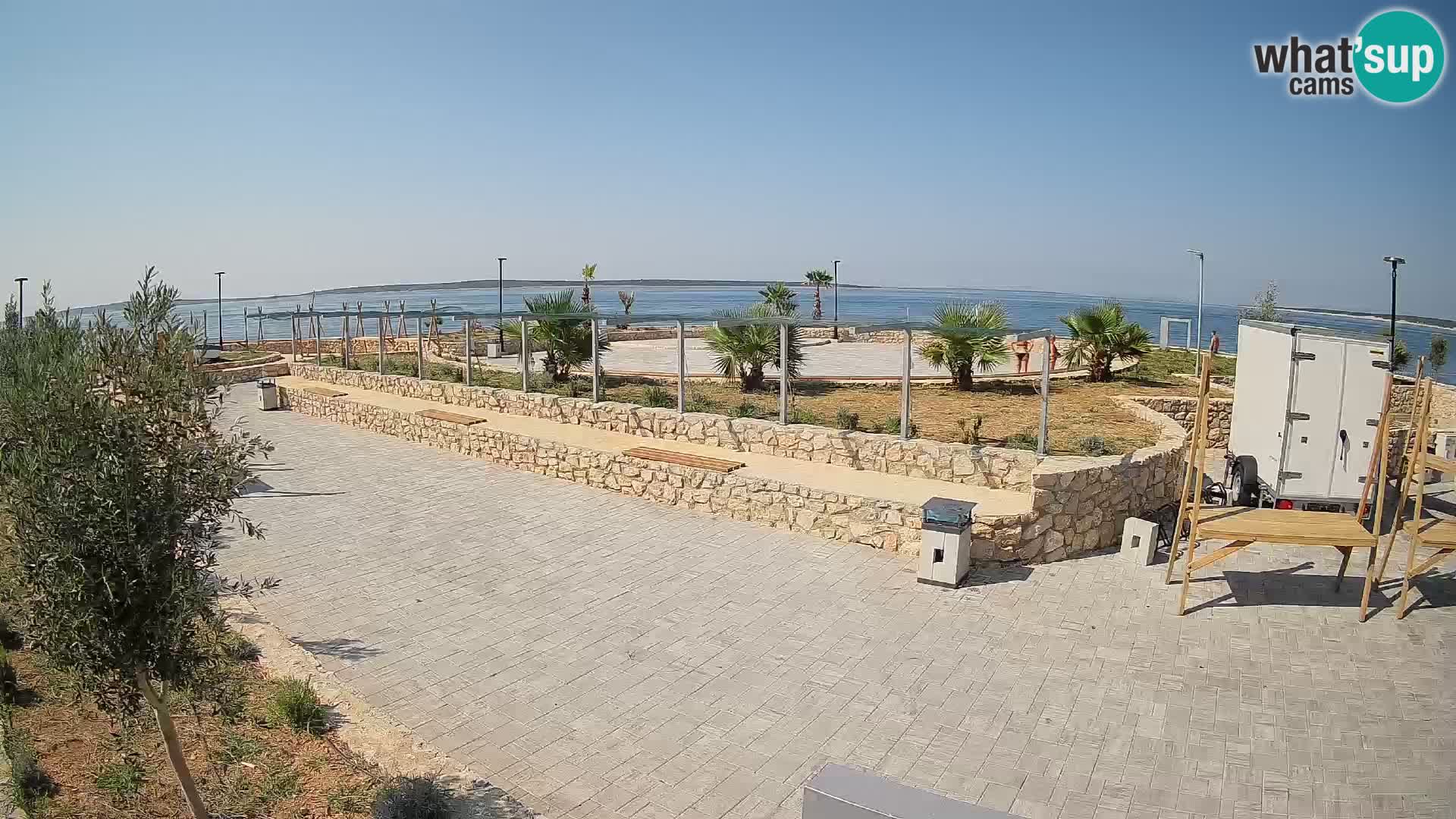 Web kamera Mandre – Ljetna pozornica Velika điga | Otok Pag