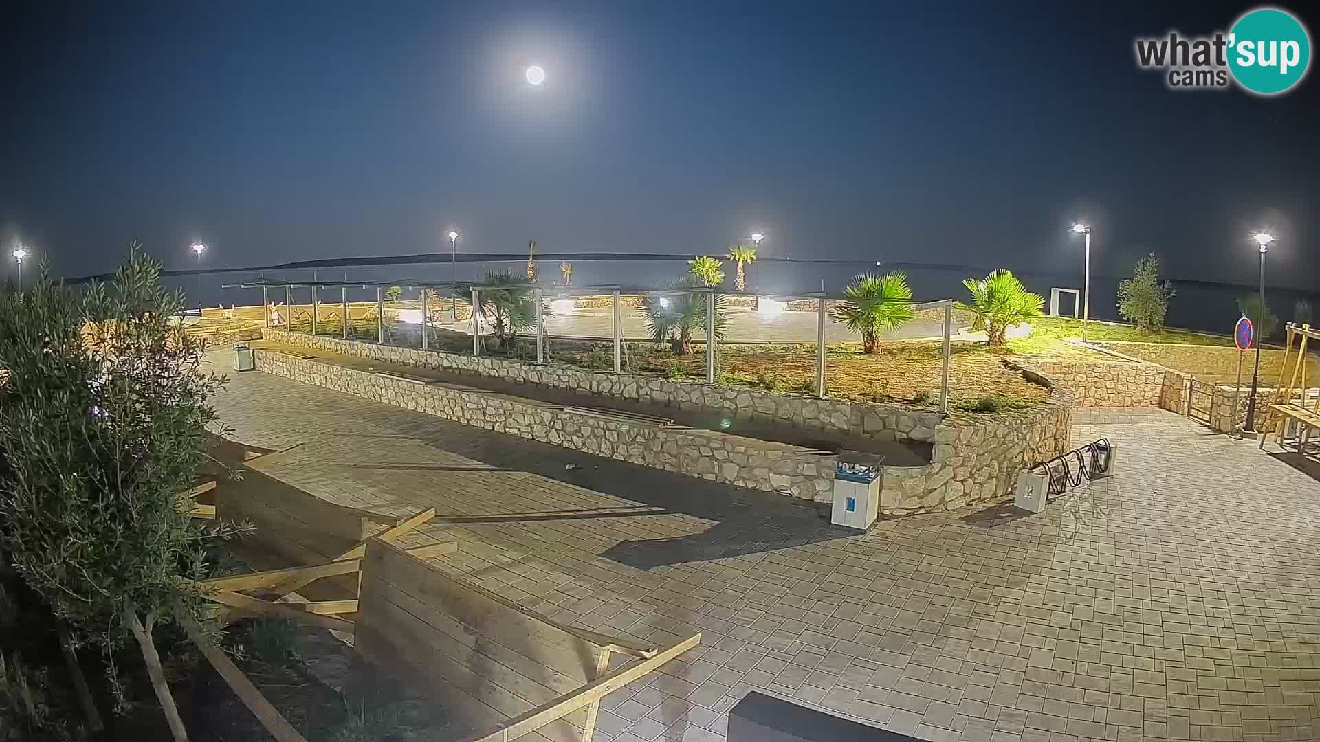 Spletna kamera Mandre – Poletni oder Velika điga | Otok Pag