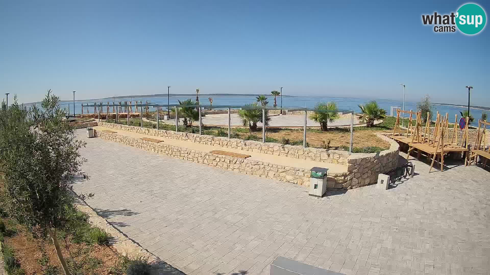 Spletna kamera Mandre – Poletni oder Velika điga | Otok Pag