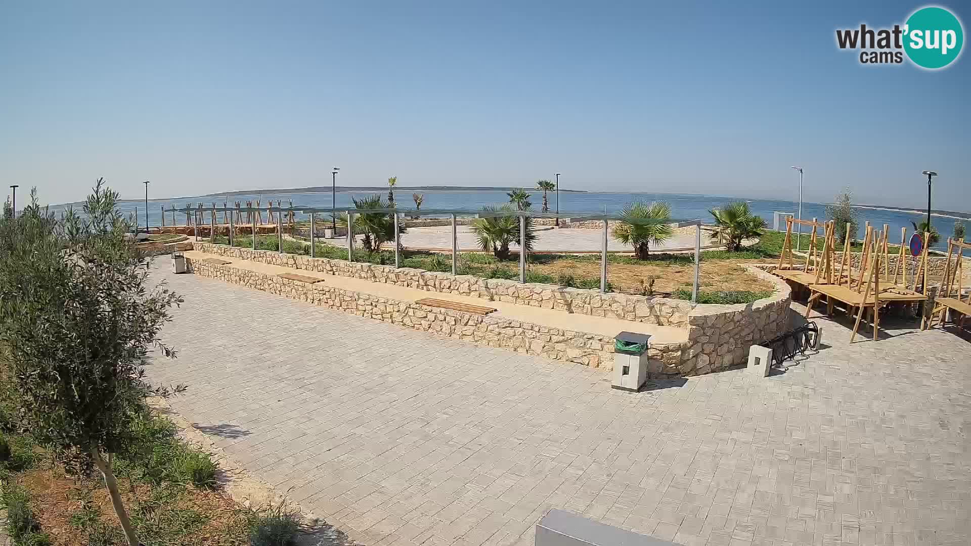 Web kamera Mandre – Ljetna pozornica Velika điga | Otok Pag