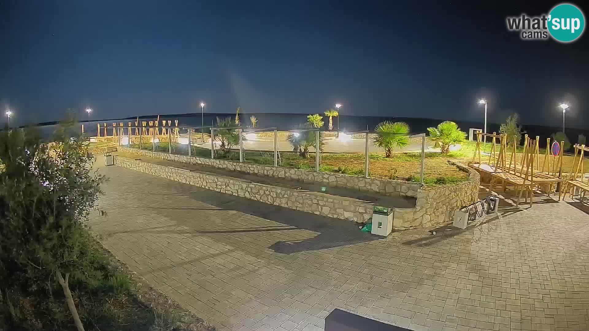 Spletna kamera Mandre – Poletni oder Velika điga | Otok Pag