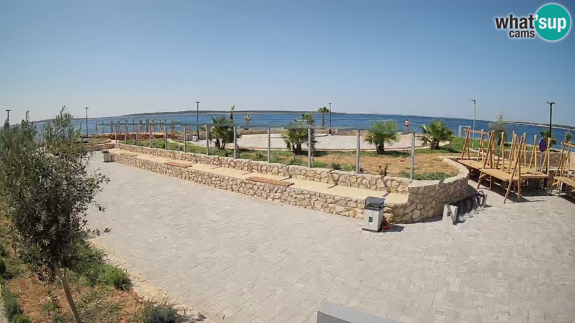 Web kamera Mandre – Ljetna pozornica Velika điga | Otok Pag