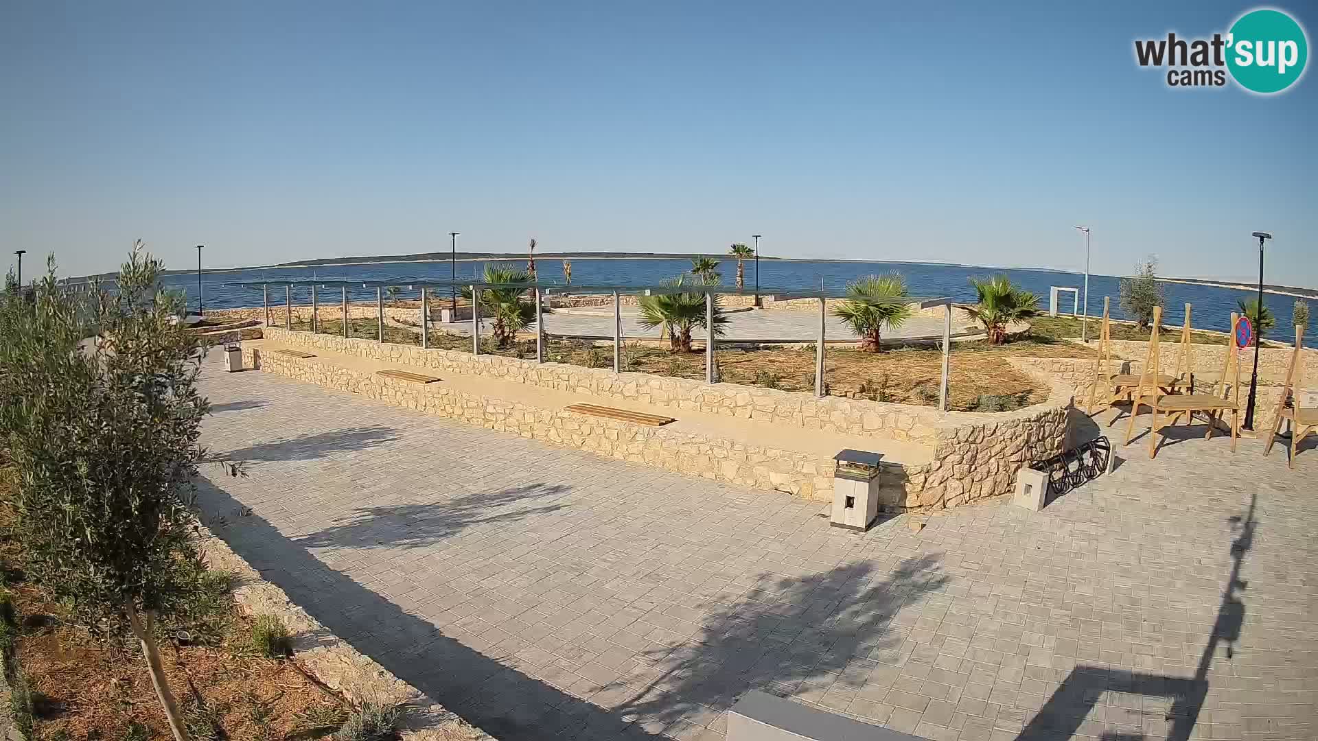 Spletna kamera Mandre – Poletni oder Velika điga | Otok Pag
