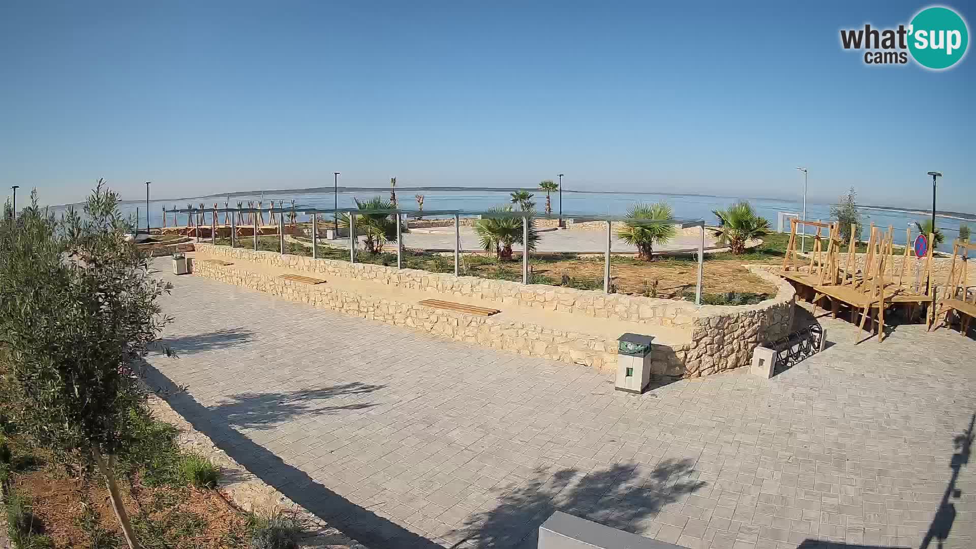 Web kamera Mandre – Ljetna pozornica Velika điga | Otok Pag