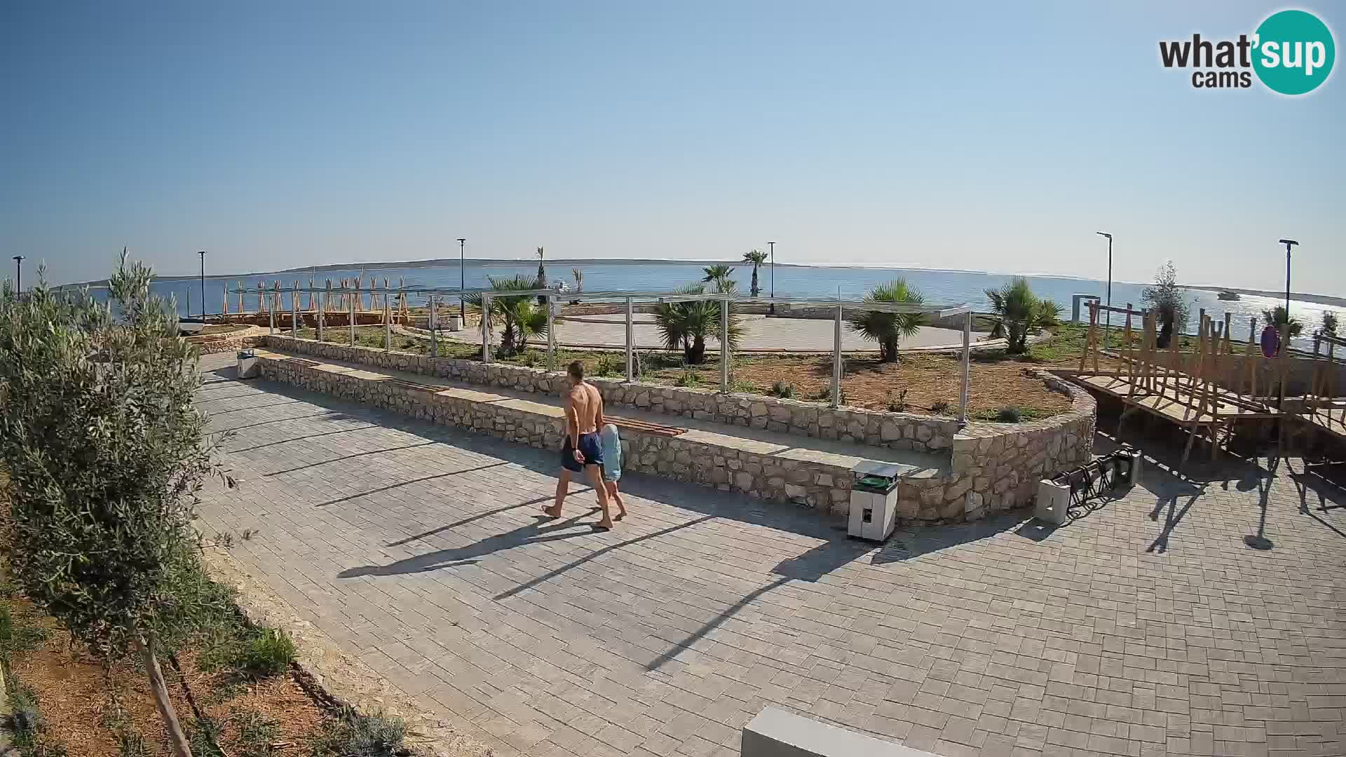 Web kamera Mandre – Ljetna pozornica Velika điga | Otok Pag