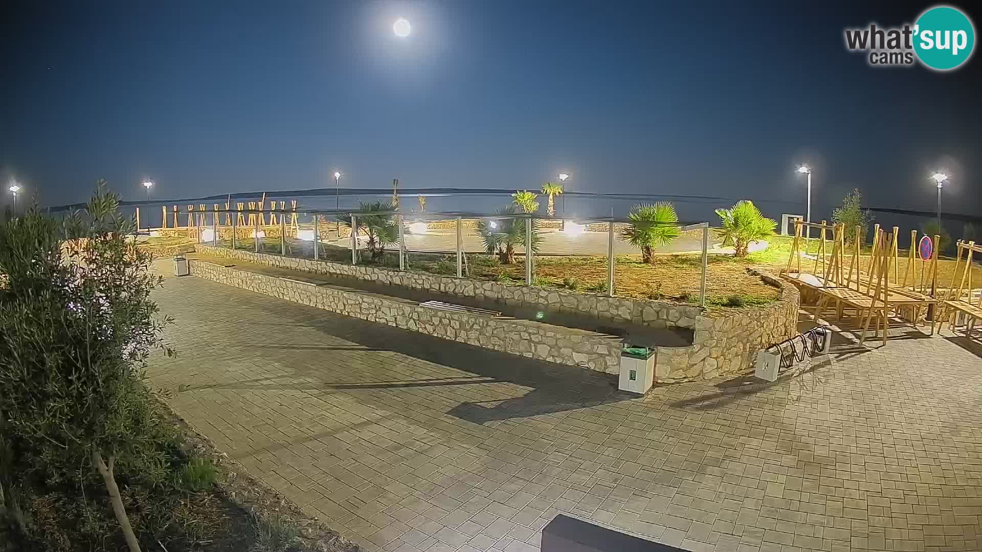 Spletna kamera Mandre – Poletni oder Velika điga | Otok Pag