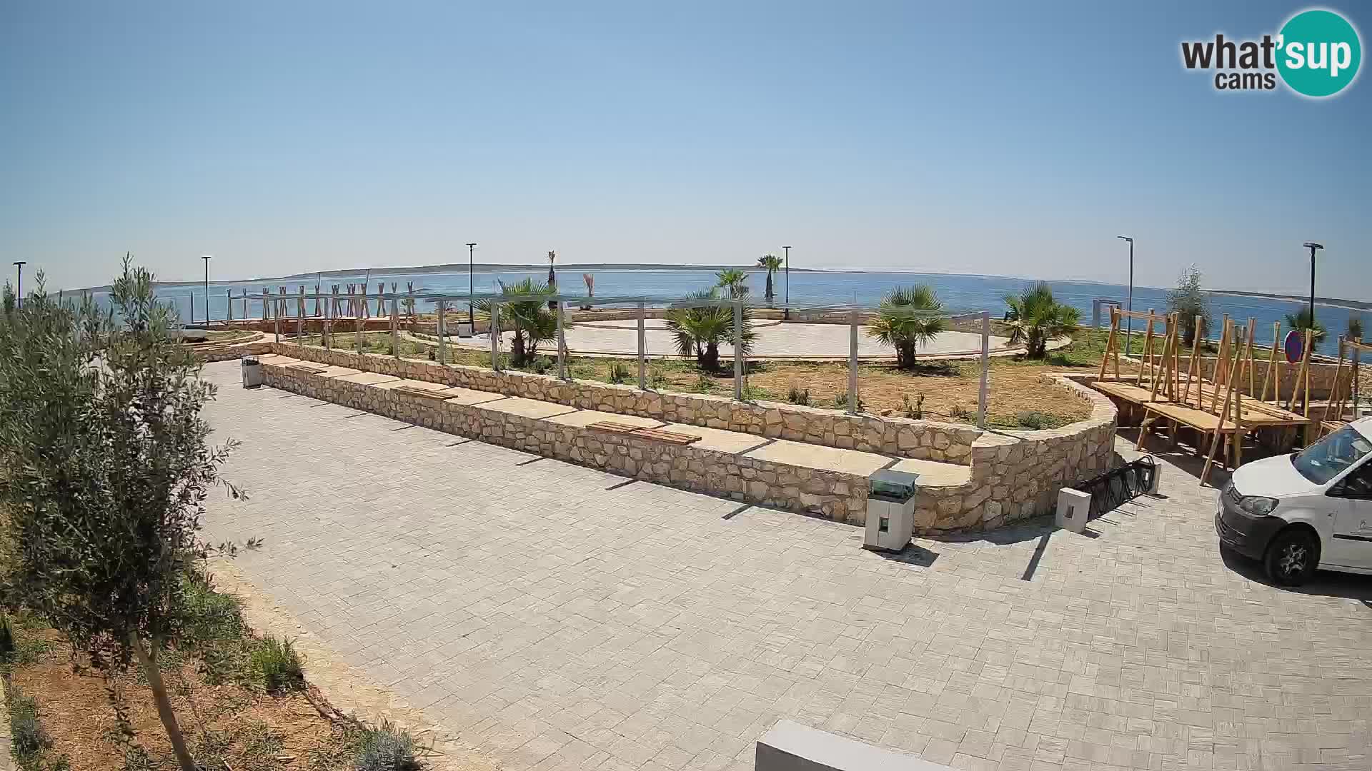 Web kamera Mandre – Ljetna pozornica Velika điga | Otok Pag