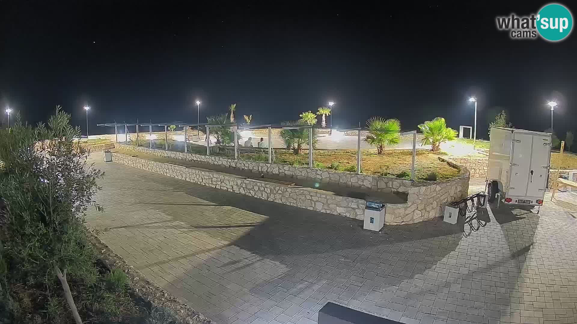 Spletna kamera Mandre – Poletni oder Velika điga | Otok Pag