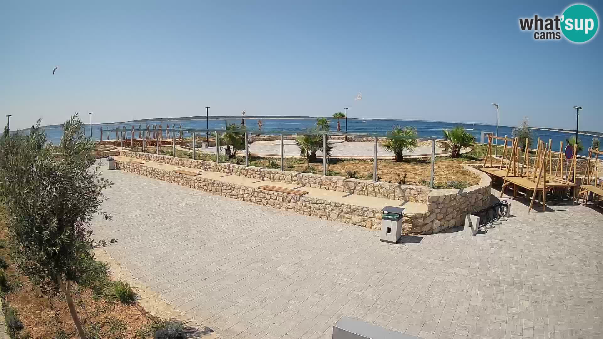 Web kamera Mandre – Ljetna pozornica Velika điga | Otok Pag