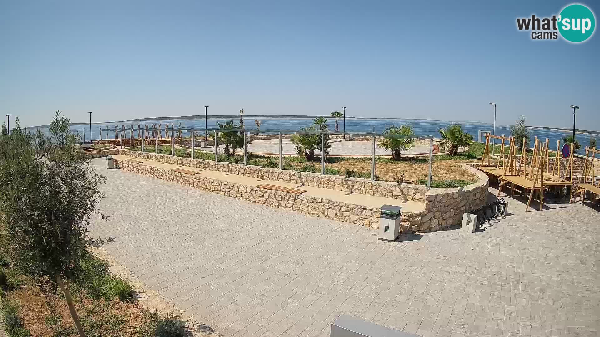 Spletna kamera Mandre – Poletni oder Velika điga | Otok Pag