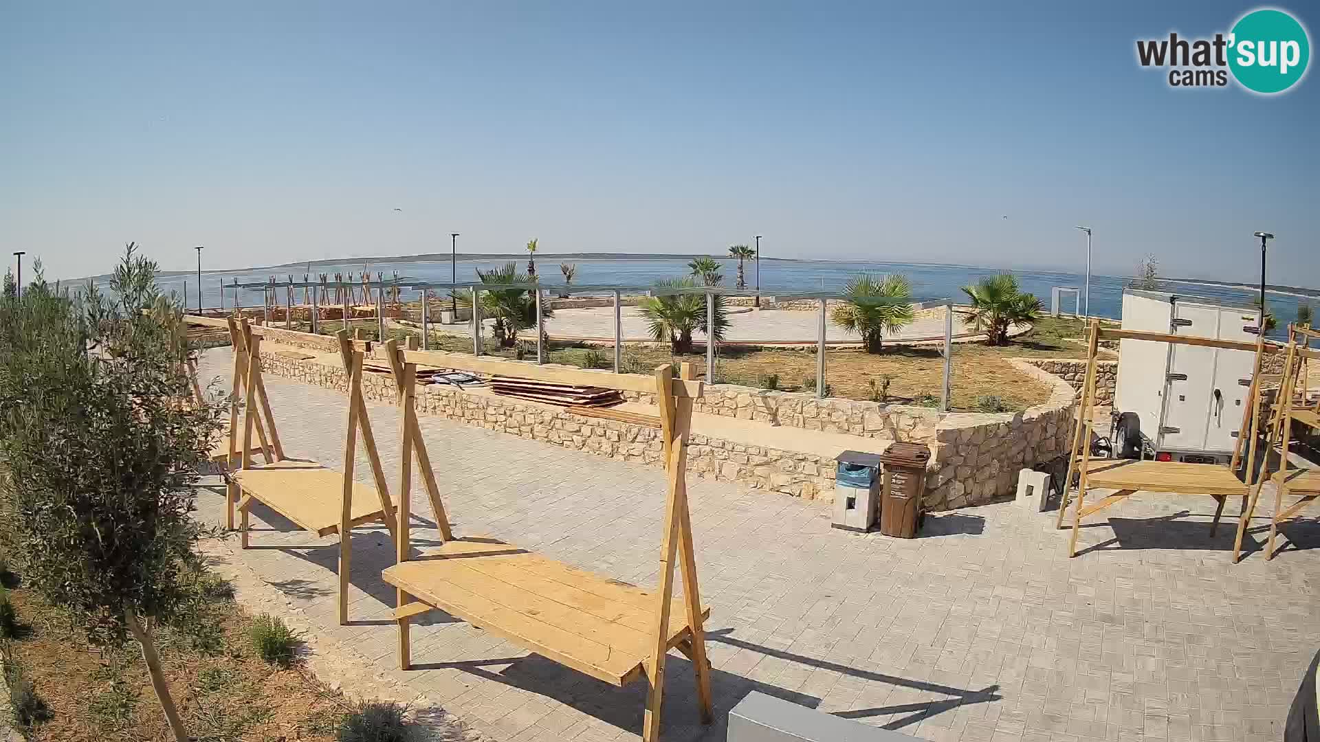 Web kamera Mandre – Ljetna pozornica Velika điga | Otok Pag